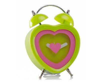 Florina Green and Pink Alarm Clock 17cm RRP £12.99 CLEARANCE XL £5.99